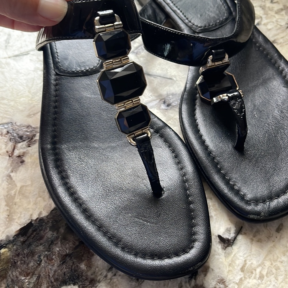 🛍️Prada Patent Jewel Thong Slides 37.5 - Picture 6 of 14